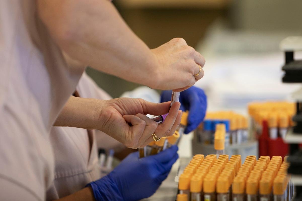 Personal sanitario procesando muestras de laboratorio para el cribado de cáncer de cérvix, imagen oficial de la Xunta de Galicia