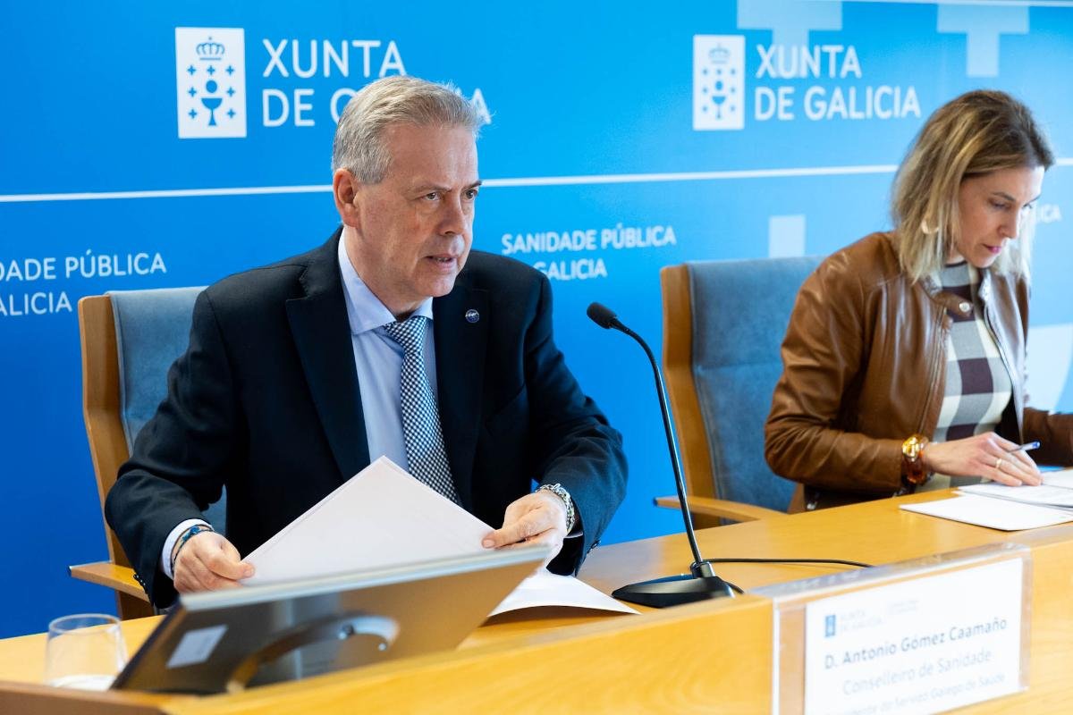 El conselleiro de Sanidade, Antonio Gómez Caamaño, en una comparecencia institucional sobre atención primaria (imagen de archivo)