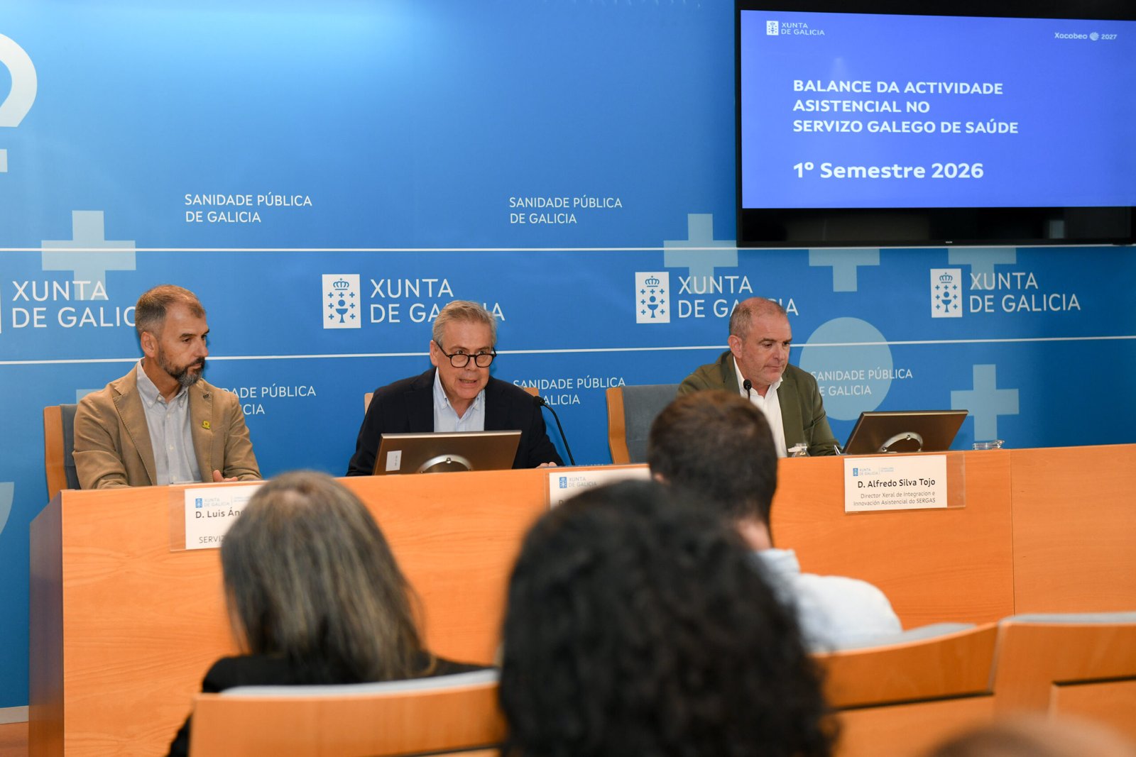 El conselleiro de Sanidade, Antonio Gómez Caamaño, presenta el balance de actividad asistencial del Sergas del primer semestre de 2026